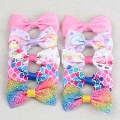 10pcs Unicorn & Mermaid Hair Clips for Girls