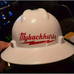 10pcs Back Hurts Stickers Red Decals Safety Hat Cap Toolbox Welding Helmet