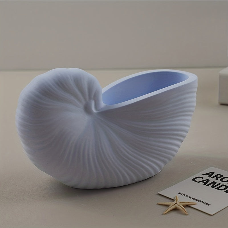 Conch Concrete Candle Cup Silicone Mold DIY Conch Shell Gypsum Candle Jar