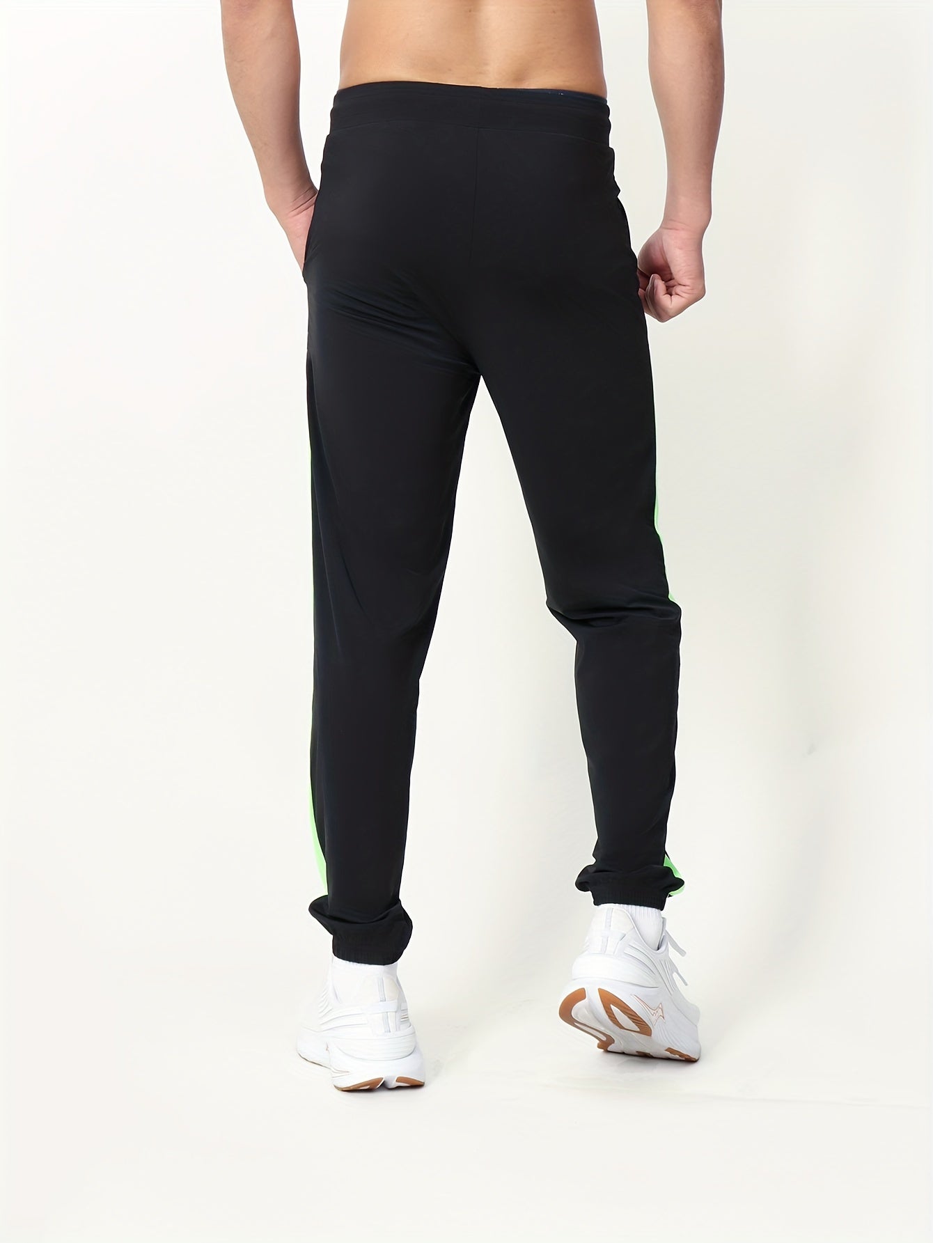 Men's Side Striped High Stretch Joggers Sports Pants