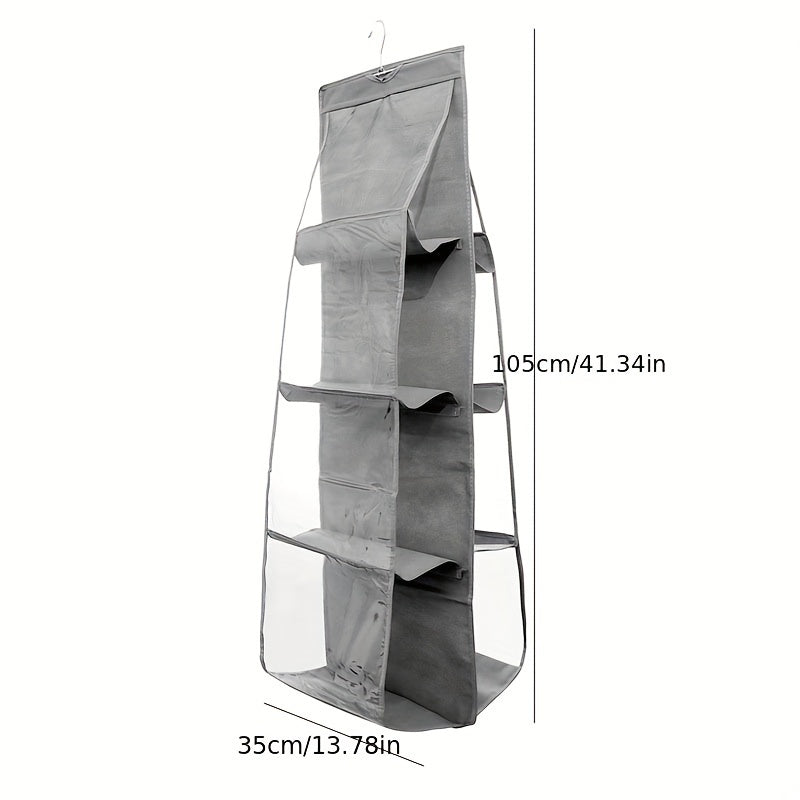 Double Side Hanging Handbag Organizer Storage Bag Holder with Pockets