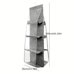 Double Side Hanging Handbag Organizer Storage Bag Holder with Pockets