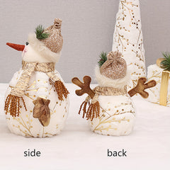 Snowman Doll Ornament Plush Pointed Hat Christmas Tree Decoration
