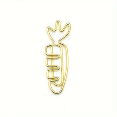 20pcs Carrot Paper Clip Office Stationery Data Clip Metal Paper Clip