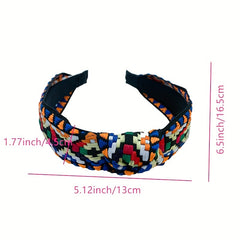 Boho Embroidery Braided Hair Hoop Hair Accessories