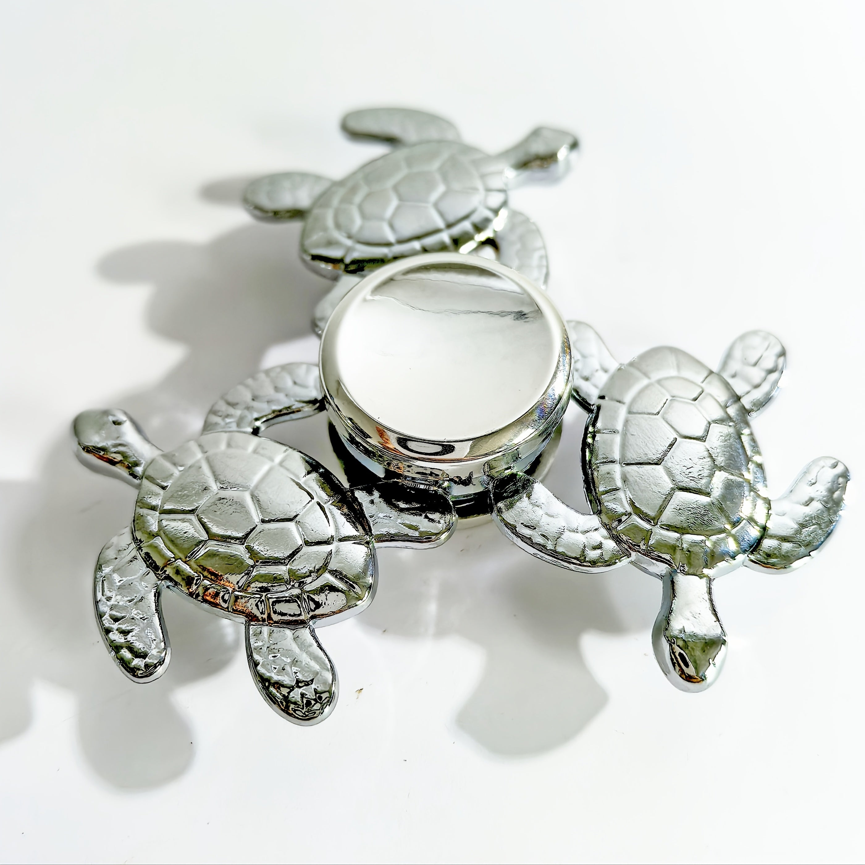Colorful Metal Turtle Finger Spinner Quiet Durable Toy Relax Novelty Game