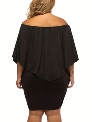 Off Shoulder Ruched Mini Dress