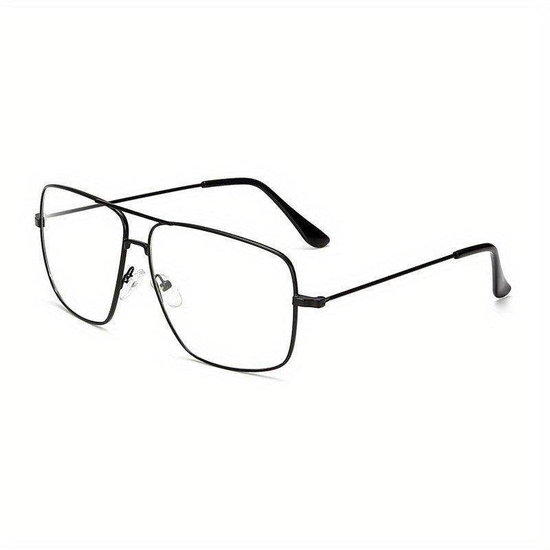 Men's Vintage Glasses Large Frame Alloy PC Lens