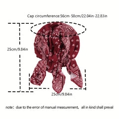 Paisley Print Head Wrap Turban Elastic Bandana Unisex Headscarf