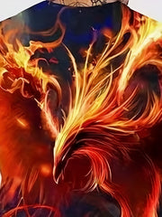 Men's Flame Phoenix 3D Print T Shirt for Summer