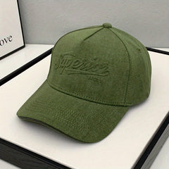 Adjustable Men's Peaked Cap With Letter Embroidery for Outdoor Activities