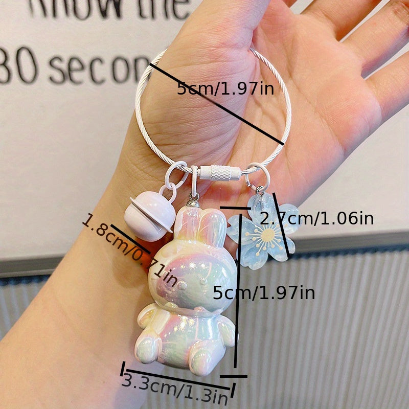 Rabbit Pendant Keychain for Car Keys Backpacks Wallets