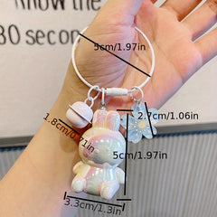 Rabbit Pendant Keychain for Car Keys Backpacks Wallets
