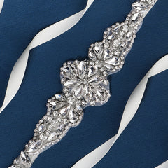 Pearl and Rhinestone Bridal Belt Crystal Wedding Sash