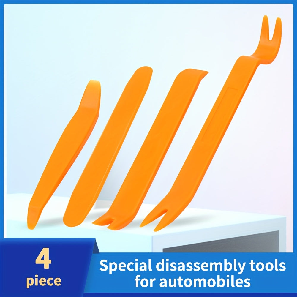 TISHRIC 4Pcs Car Audio Disassembly Tool Plastic Pry Bar Door Kit