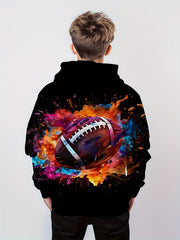 Anime Football Kid's Hoodie Unisex Pullover Casual Hooded Top