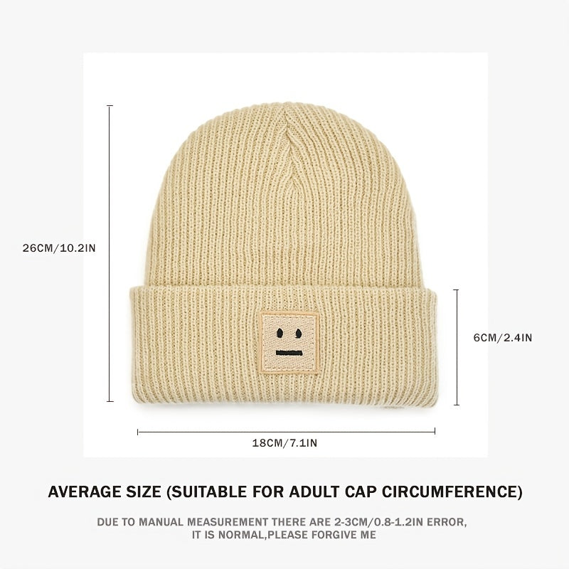 Men's Youth Street Solid Beanie Woolen Hat College Warm Women's Cold Hat
