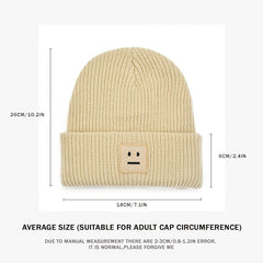 Men's Youth Street Solid Beanie Woolen Hat College Warm Women's Cold Hat