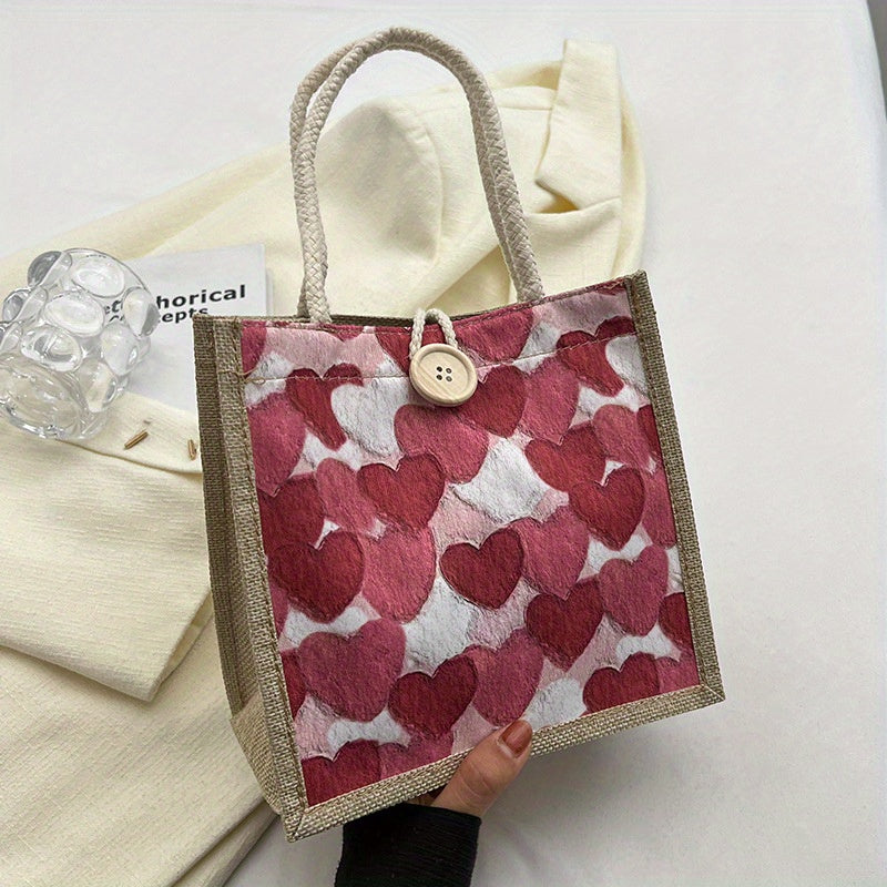 Loving Heart Handbag Carrying Bag Shoulder Bag Shopping Bag