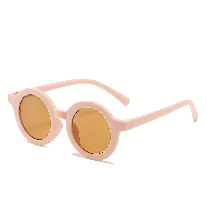 Round Frame Sun Protection Sunglasses for Boys Girls Teens