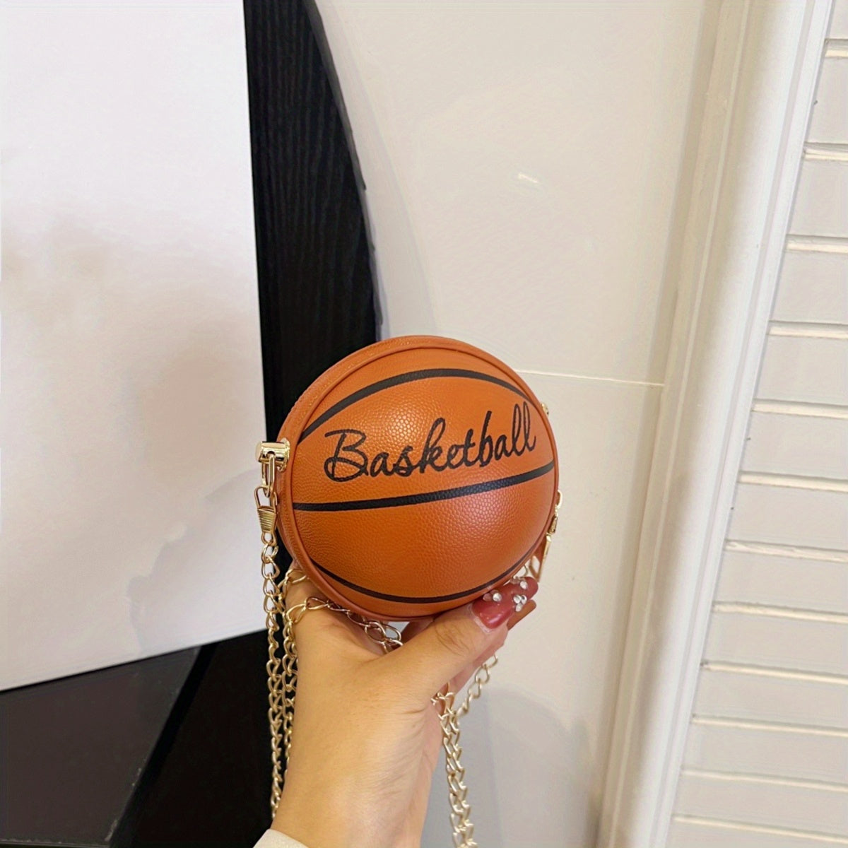 Small Basketball Ball Bag Zipper Crossbody Bag Women's Coin Purse