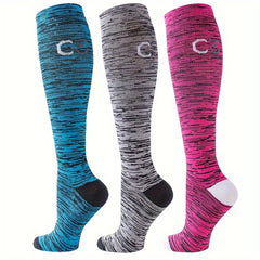 C3 Compression Socks For Women Men Nursing Running Travel Knee High Socks