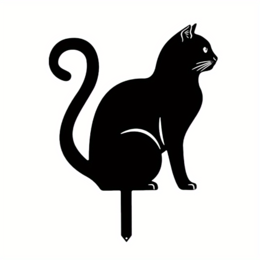Metal Cat Silhouette Garden Decorations: Whimsical Touch for Your Yard