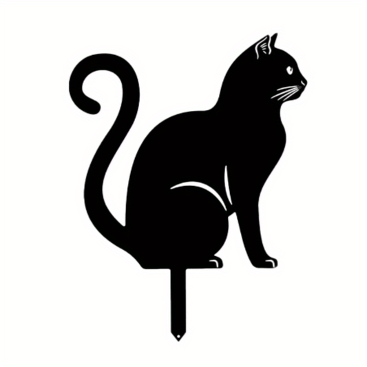 Metal Cat Silhouette Garden Decorations: Whimsical Touch for Your Yard