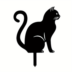 Metal Cat Silhouette Garden Decorations: Whimsical Touch for Your Yard