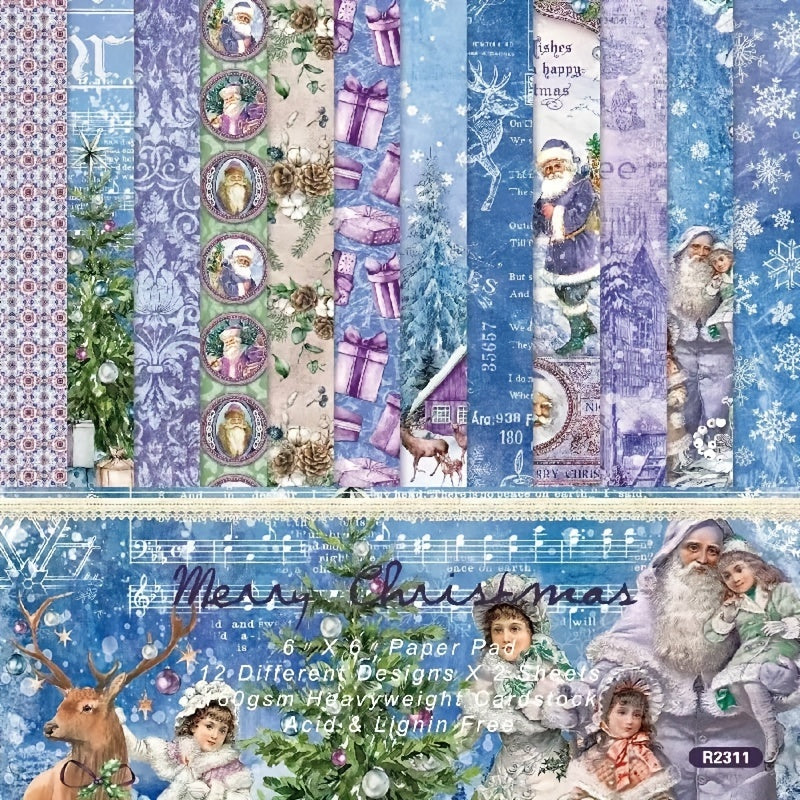 Christmas DIY Photo Album & Scrapbook Paper Festive Backgrounds