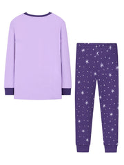 Cartoon Princess Pattern Pajama Set for Girls