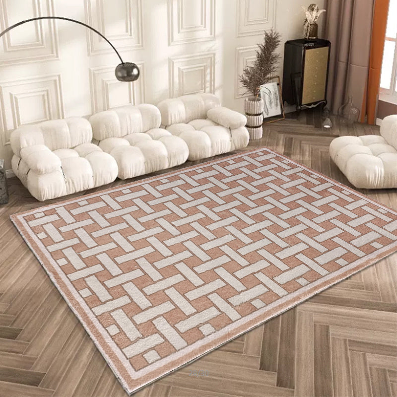 Plaid Sofa Area Rug Easy Care Foldable Machine Washable Cashmere Rug