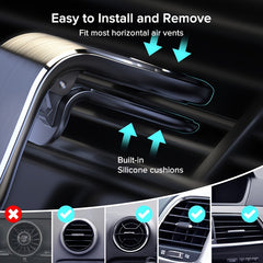 QOOVI Magnetic Car Phone Holder Air Vent Mount 360 Degree GPS Support