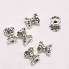 10pcs Antique Silver Lotus Bead Caps Spacer Beads for DIY Jewelry
