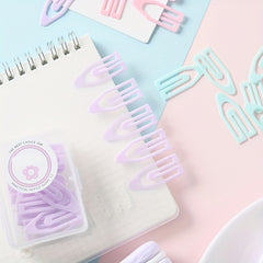 20 Packs Macaron Boat Paper Clips Small Fresh Creative Box Different Sizes