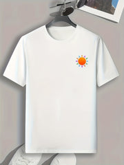 Sun Print Men's Comfy T shirt for Outdoor Summer
