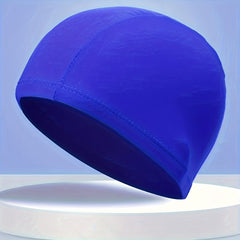 1pc Unisex Swimming Cap Solid Elastic Swim Accessory