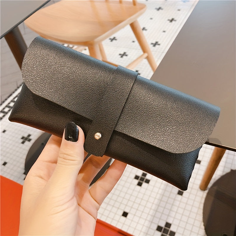Litchi Embossed Glasses Bag PU Leather Sunglasses Case