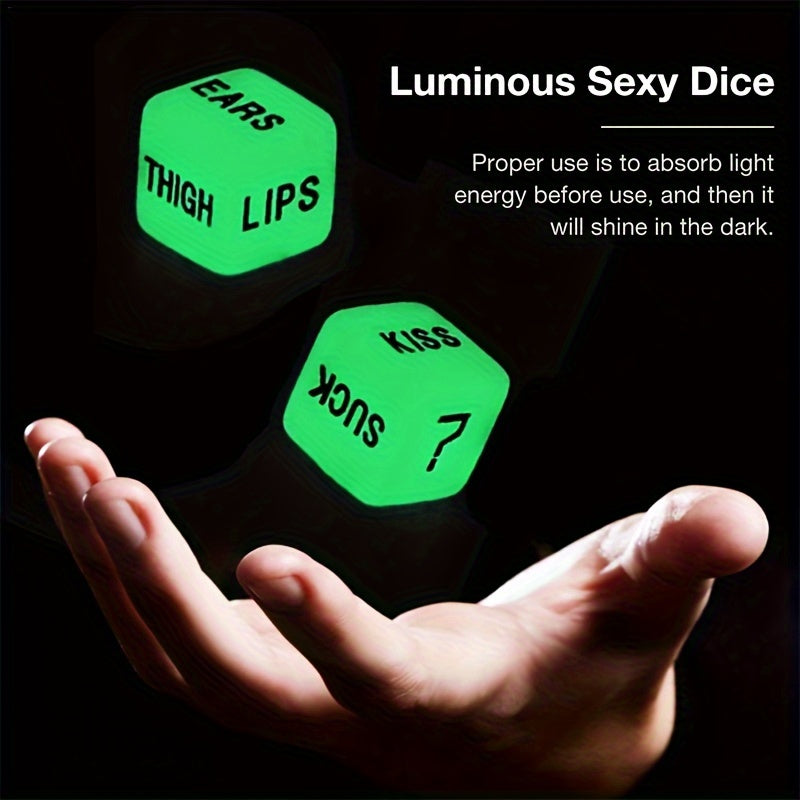 2pcs Luminous Dice for Party Supplies and Board Games