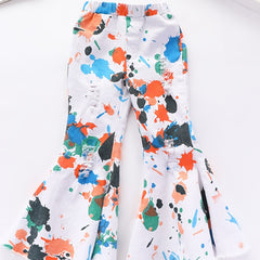 Girls Graffiti Flare Leg Pants Jeans Clothing