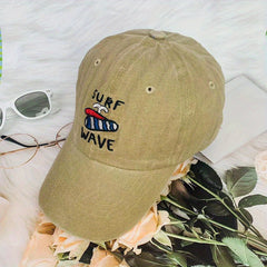 Unisex Adjustable Baseball Cap with Letter Embroidery