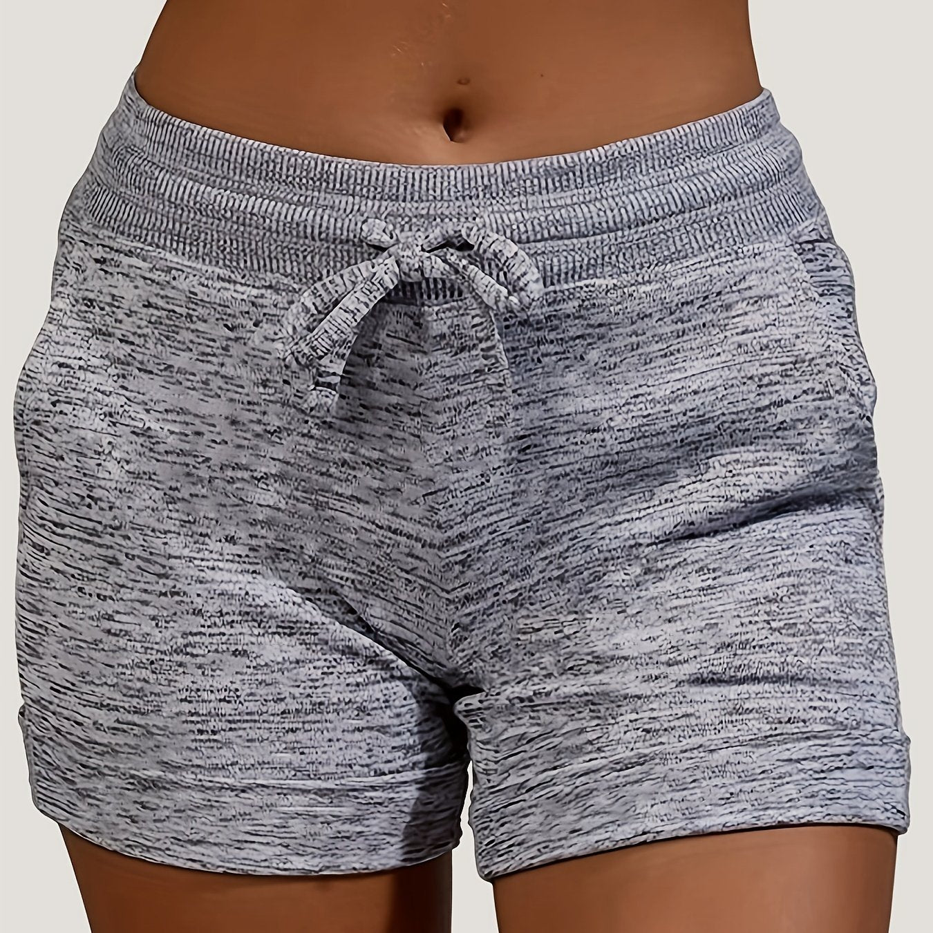 Dual Pockets Drawstring Casual Shorts