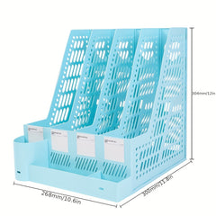 Macaron Desktop Bookshelf A4 File Storage Box Folder Book Stand