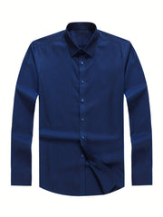 Men's Casual Long Sleeve Button Up Shirt