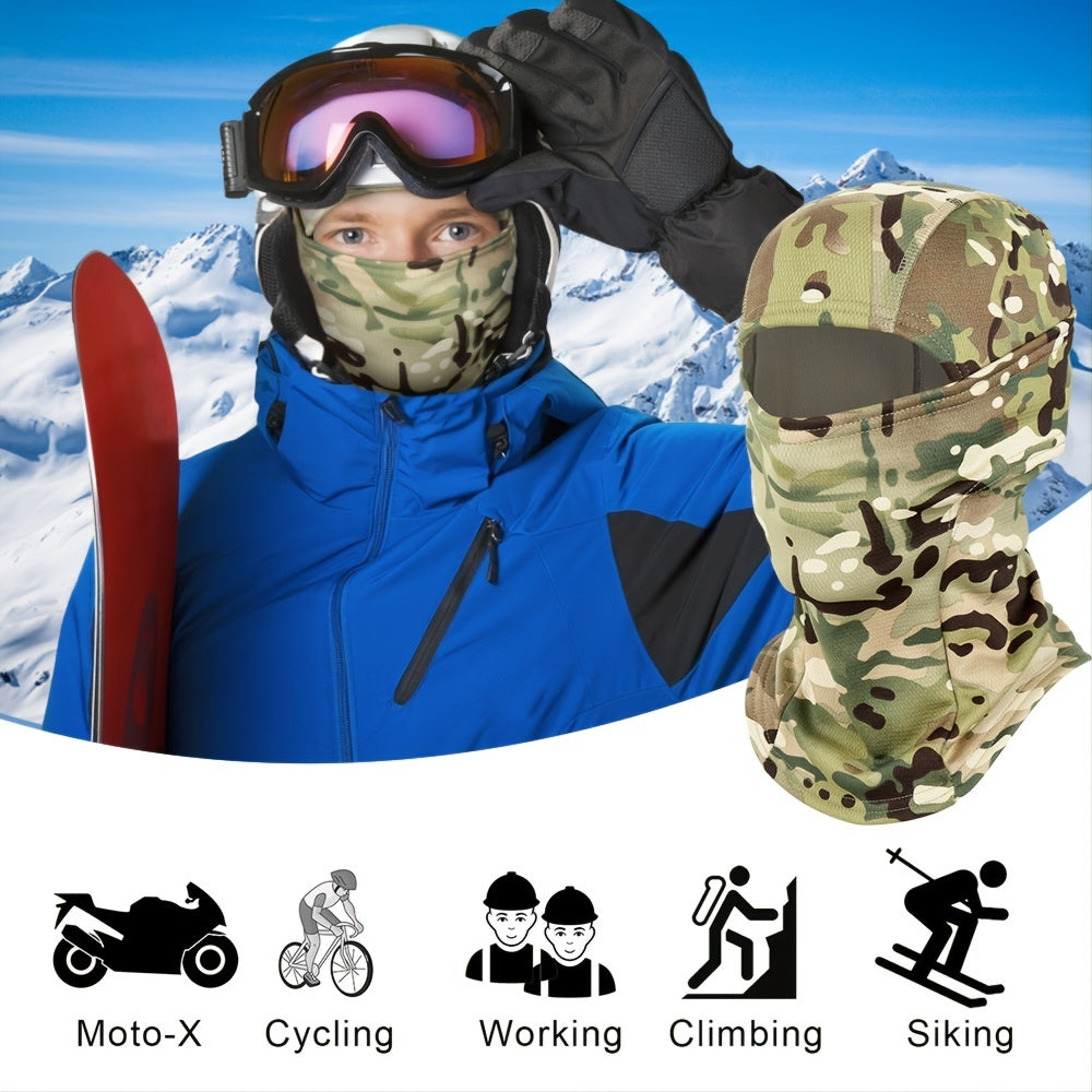 Camouflage Balaclava and Tactical Helmet Hats for Winter Protection