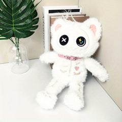 Skeleton Cat Plush Toy Halloween Home Decor Gift