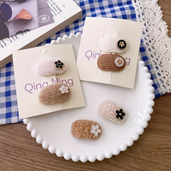 2pcs Autumn Winter Hair Clip Small Versatile Hairpin
