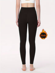 Women's Thermal Plush Lined High Waist Yoga Leggings Winter Warm Tights
