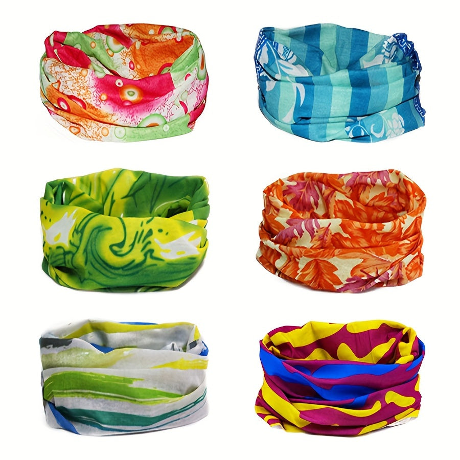 6 Pack Magic Headbands Neck Scarf Outdoor Sports Headwear