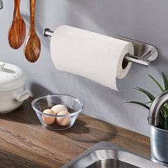 Paper Towel Holder Under Cabinet Self Adhesive Stainless Steel
